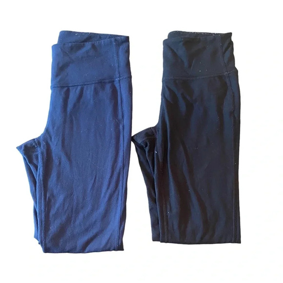 Athleta Set Of Two Body Leggings Blue & Black - Picture 2 of 15